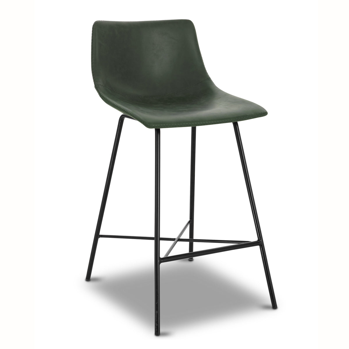 W&F Collection | Paxton 24” Counter Height Stool (Ivy Green, Set of 3)