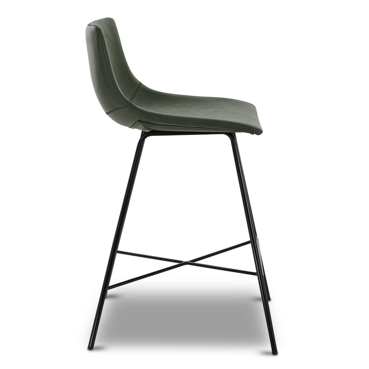 W&F Collection | Paxton 24” Counter Height Stool (Ivy Green, Set of 3)
