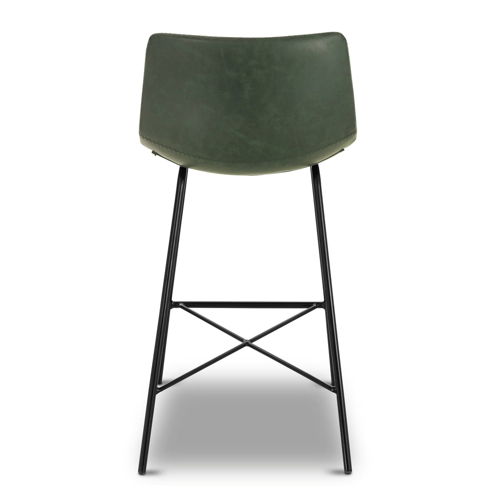 W&F Collection | Paxton 24” Counter Height Stool (Ivy Green, Set of 3)