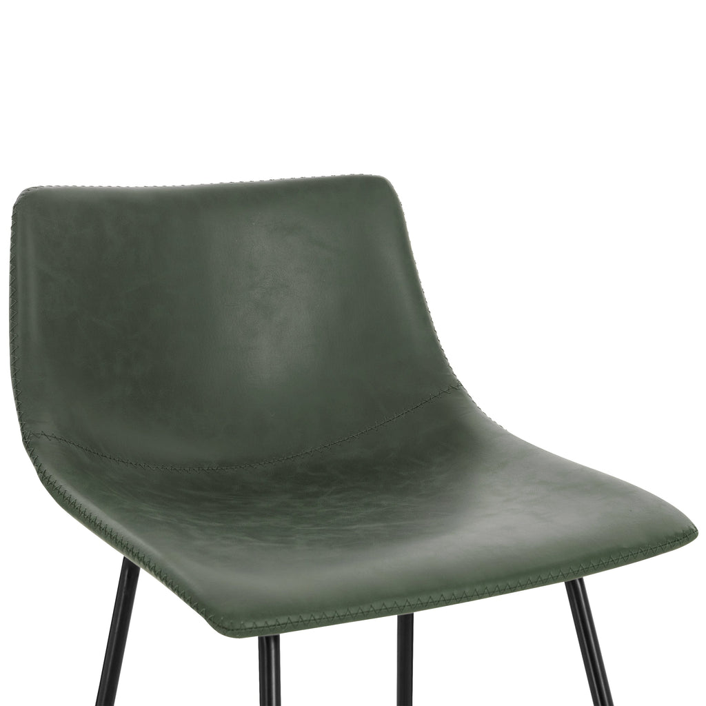 W&F Collection | Paxton 24” Counter Height Stool (Ivy Green, Set of 3)