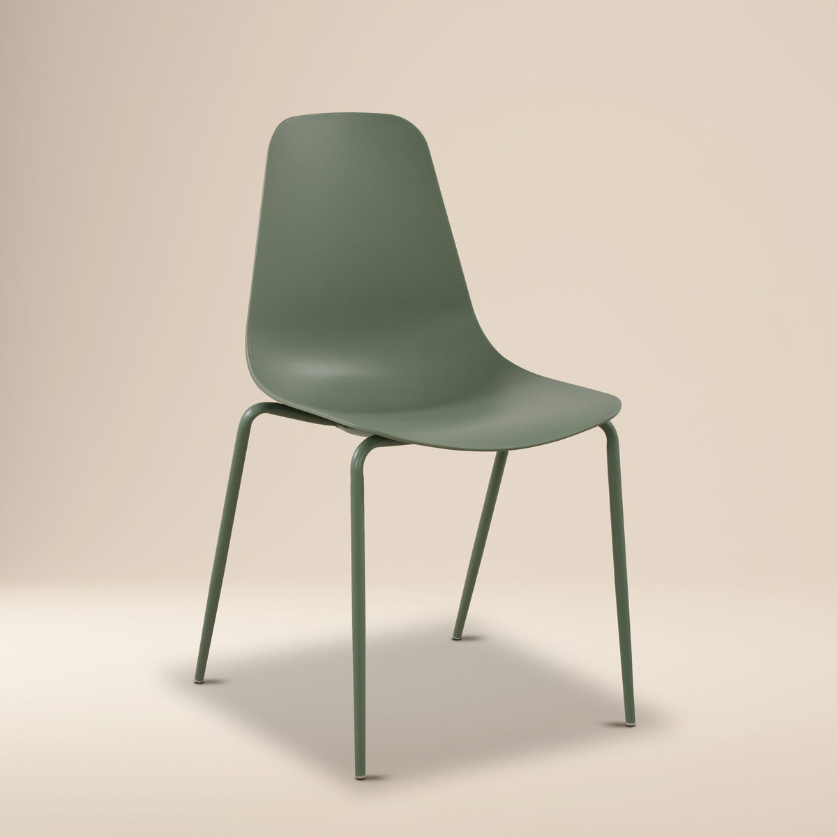 W&F Collection | Isla Stackable Dining Chair (Pistachio Green, Set of 4)
