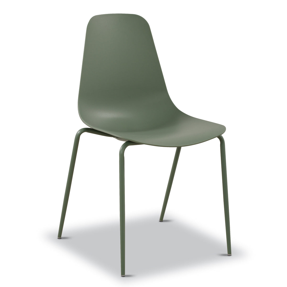 W&F Collection | Isla Stackable Dining Chair (Pistachio Green, Set of 4)