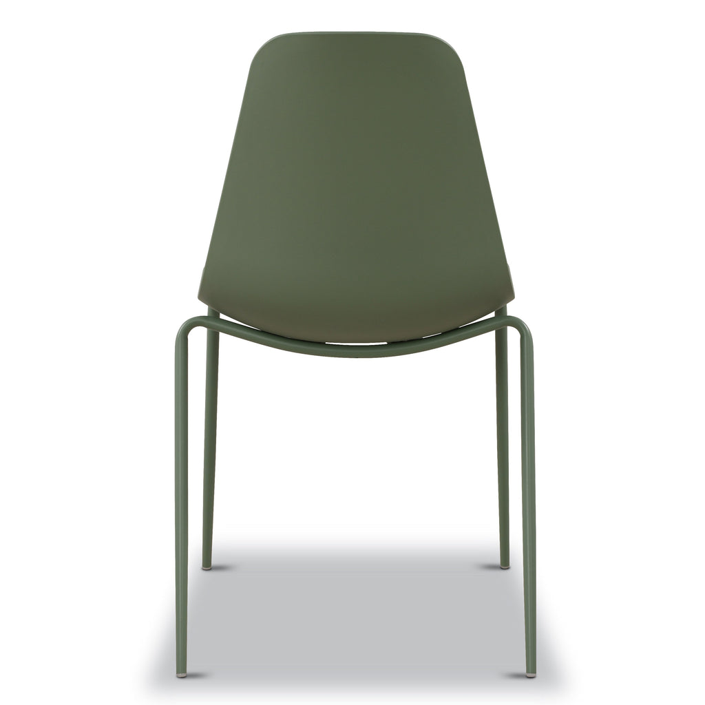 W&F Collection | Isla Stackable Dining Chair (Pistachio Green, Set of 4)