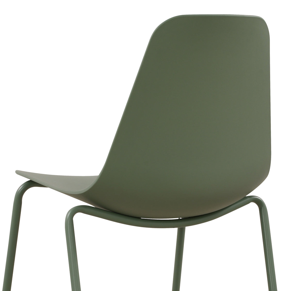 W&F Collection | Isla Stackable Dining Chair (Pistachio Green, Set of 4)