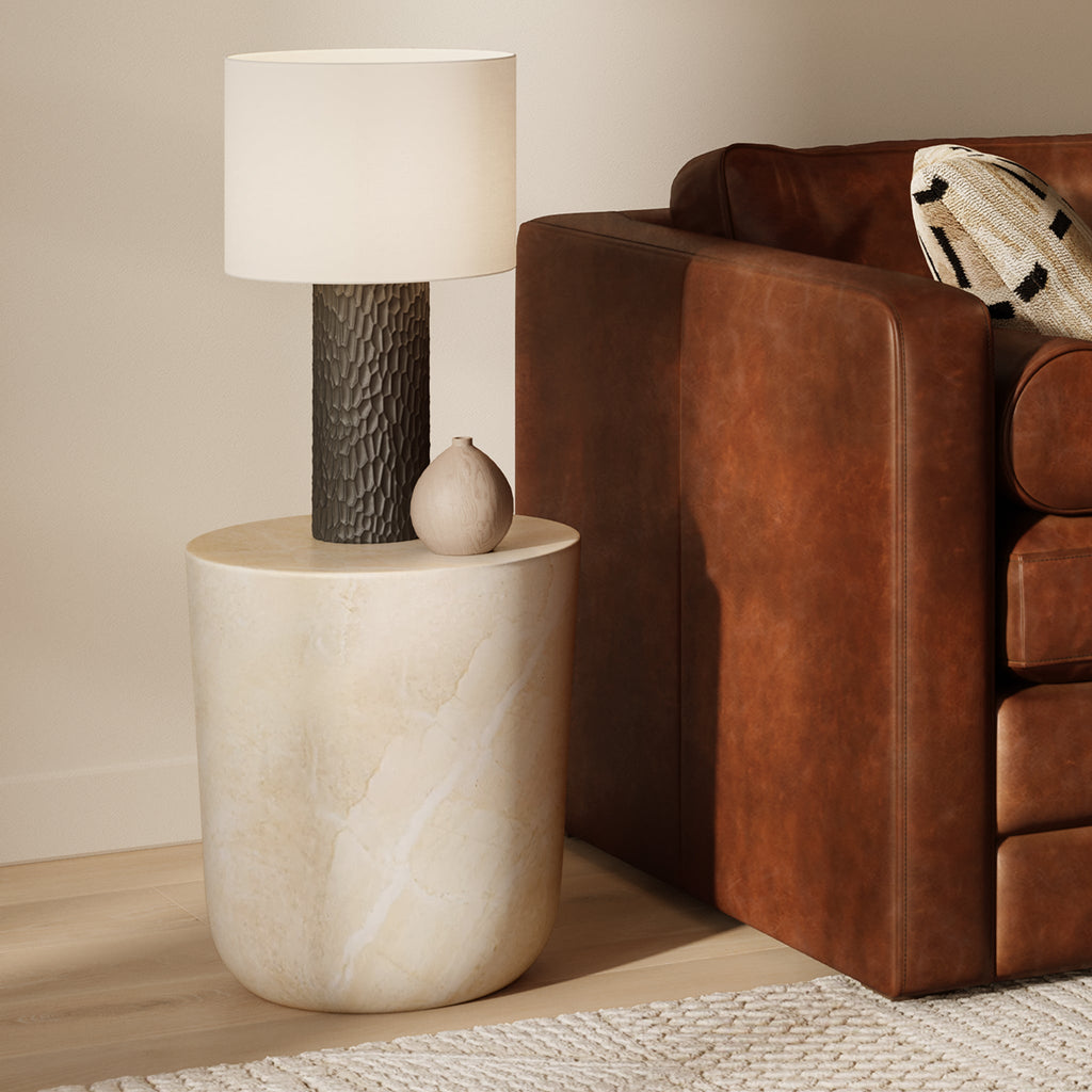 W&F Collection | Dorset Side Table (Sandstone White)