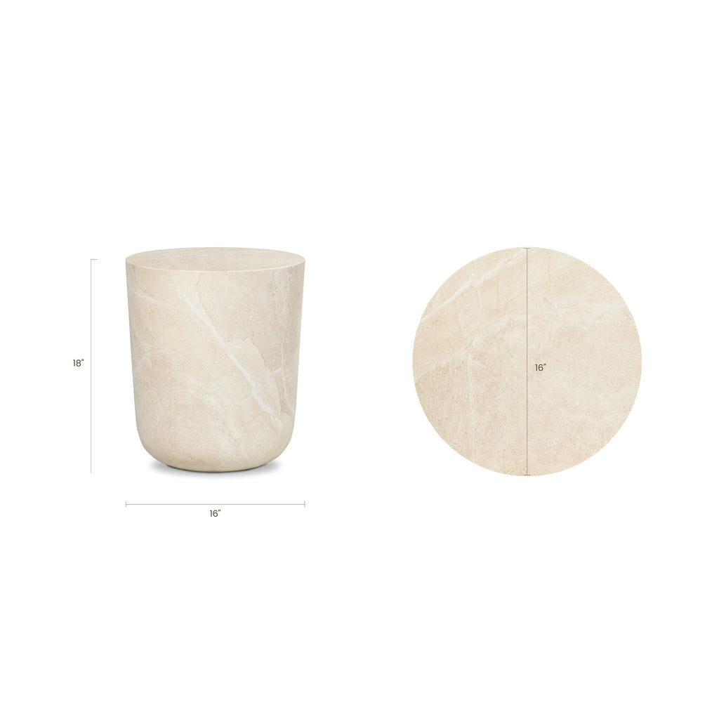 W&F Collection | Dorset Side Table (Sandstone White)