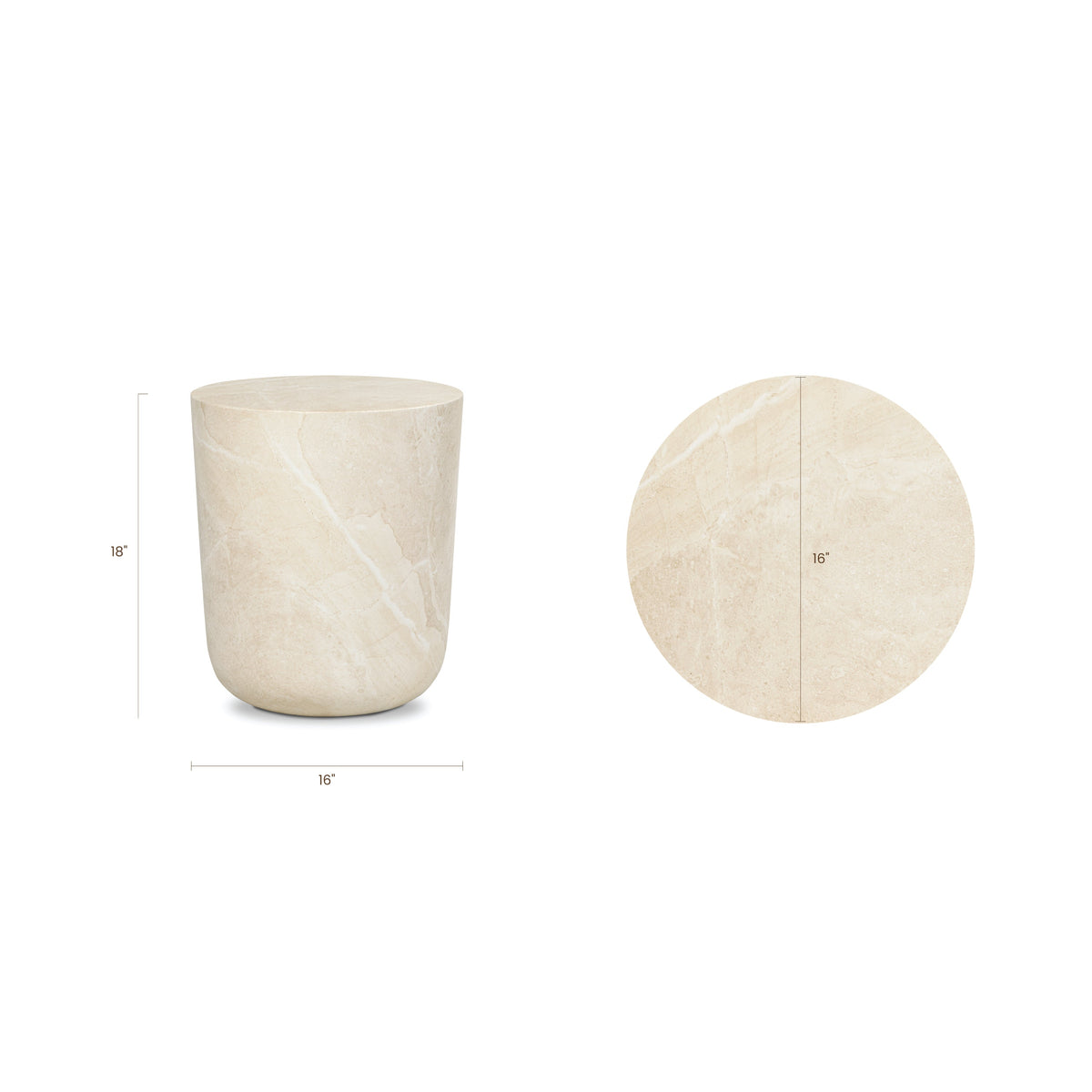 W&F Collection | Dorset Side Table (Sandstone White)
