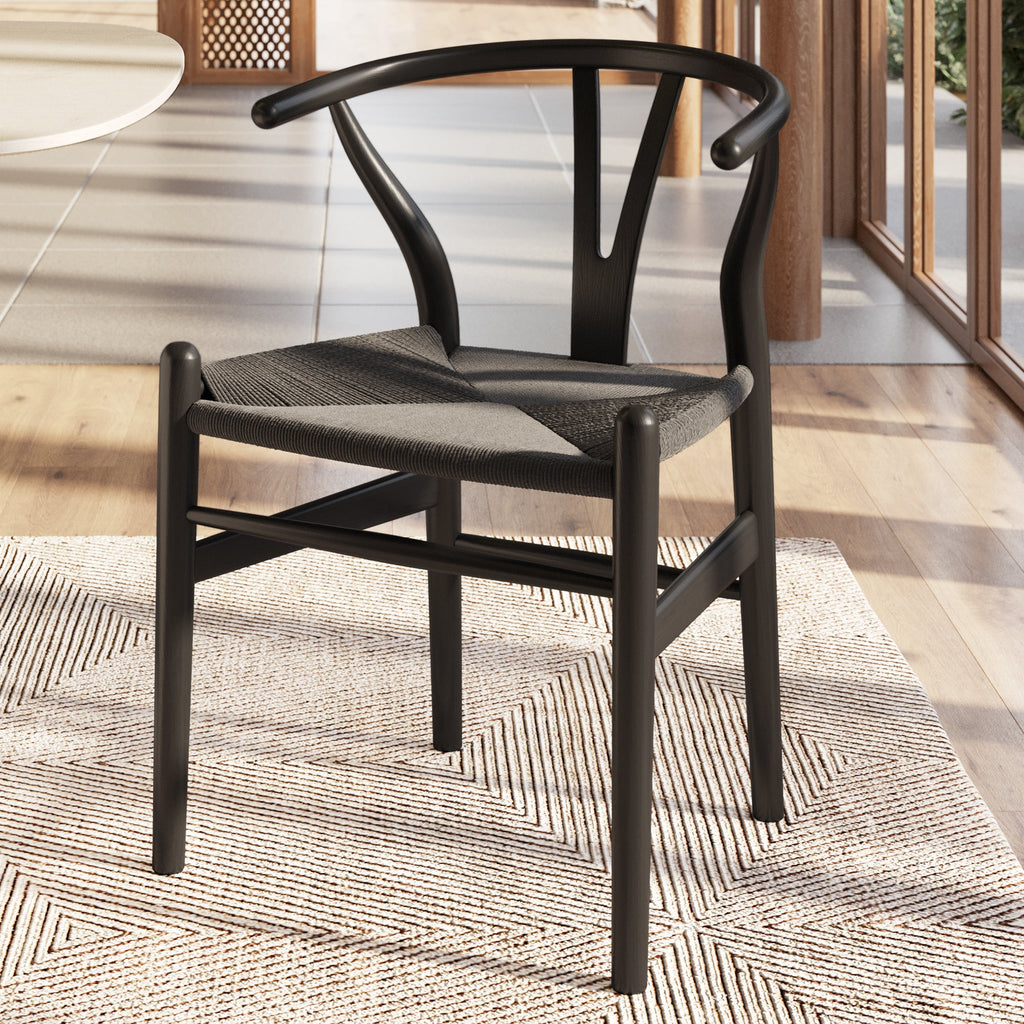 W&F Collection | Weave Chair (Pitch Black, Single)