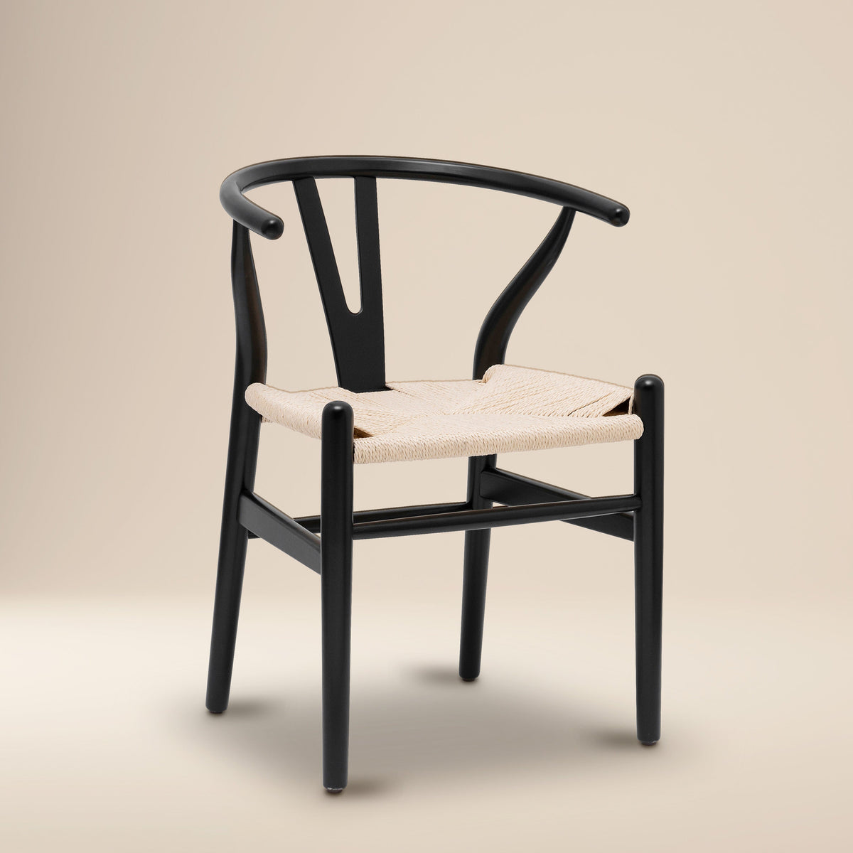 W&F Collection | Weave Chair (Black, Set of 2)
