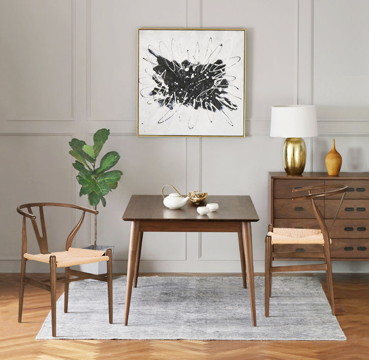 W&F Collection | Weave Chair (Walnut, Set of 2)