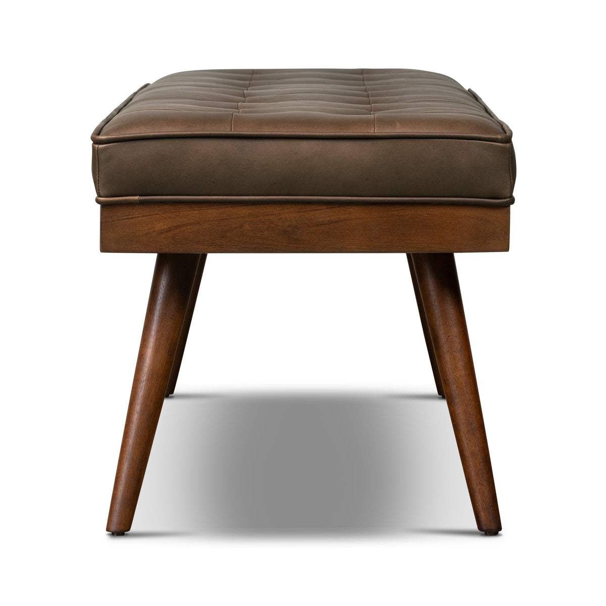 W&F Collection | Luca Leather Bench (Cocoa Brown)