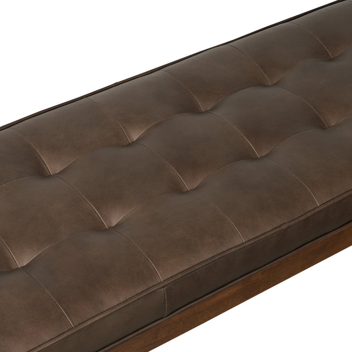 W&F Collection | Luca Leather Bench (Cocoa Brown)