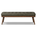 W&F Collection | Luca Leather Bench (Olivine Green)