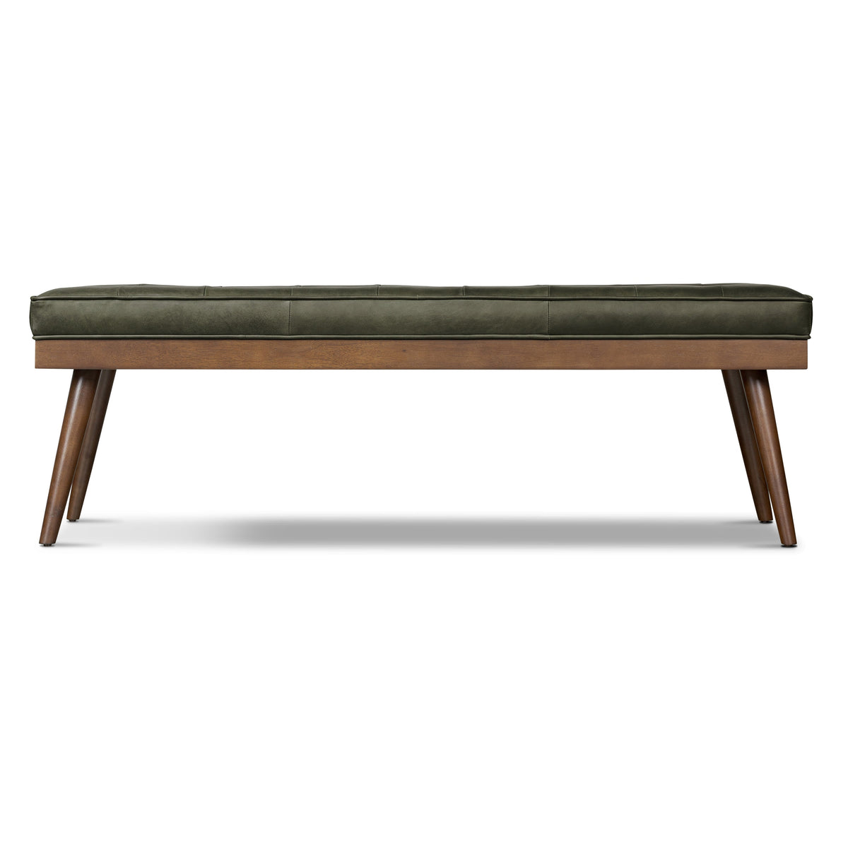 W&F Collection | Luca Leather Bench (Olivine Green)