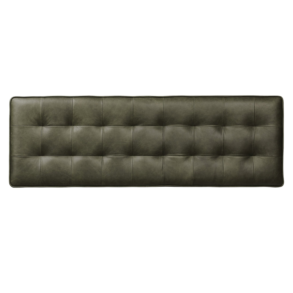 W&F Collection | Luca Leather Bench (Olivine Green)