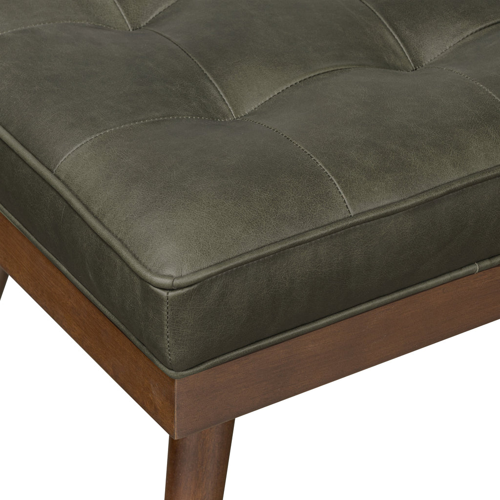 W&F Collection | Luca Leather Bench (Olivine Green)