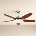 W&F Collection | Antique Brass Traditional Ceiling Fan with Light
