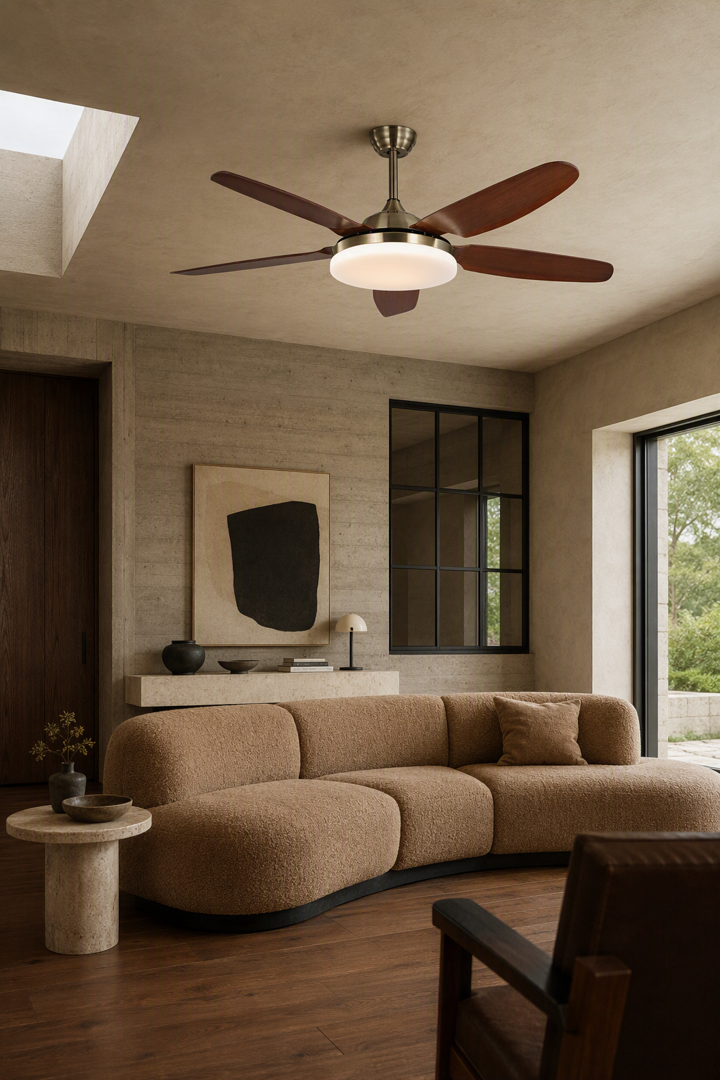 W&F Collection | Antique Brass Traditional Ceiling Fan with Light