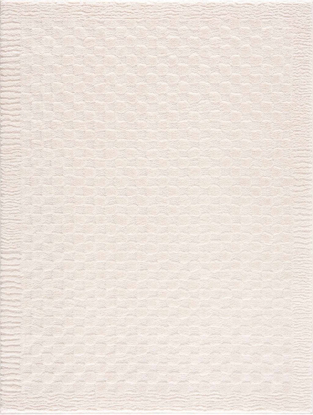 W&F Collection | Leryn Ivory Checkered Area Rug