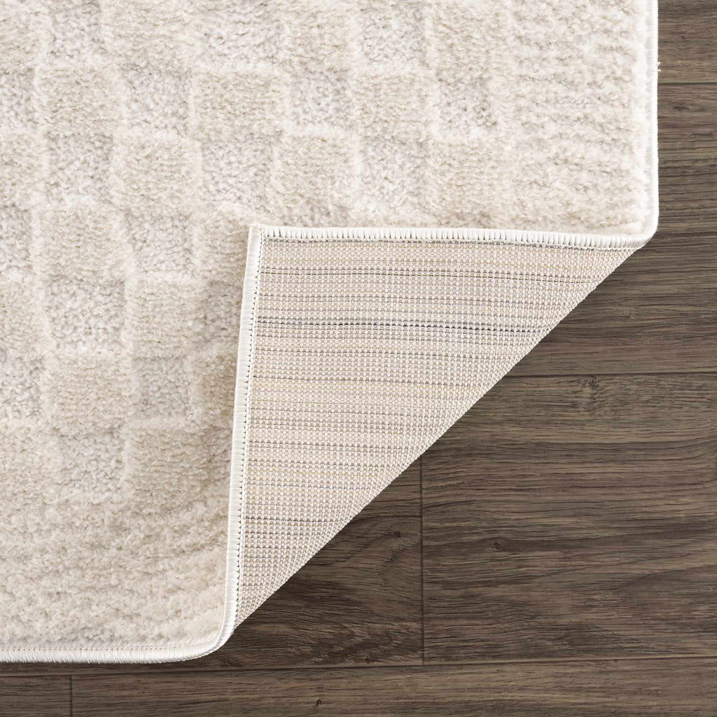 W&F Collection | Leryn Ivory Checkered Area Rug