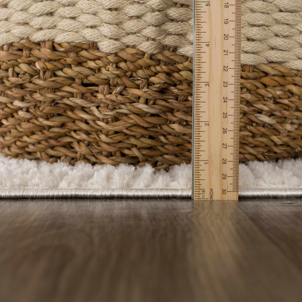 W&F Collection | Leryn Ivory Checkered Area Rug