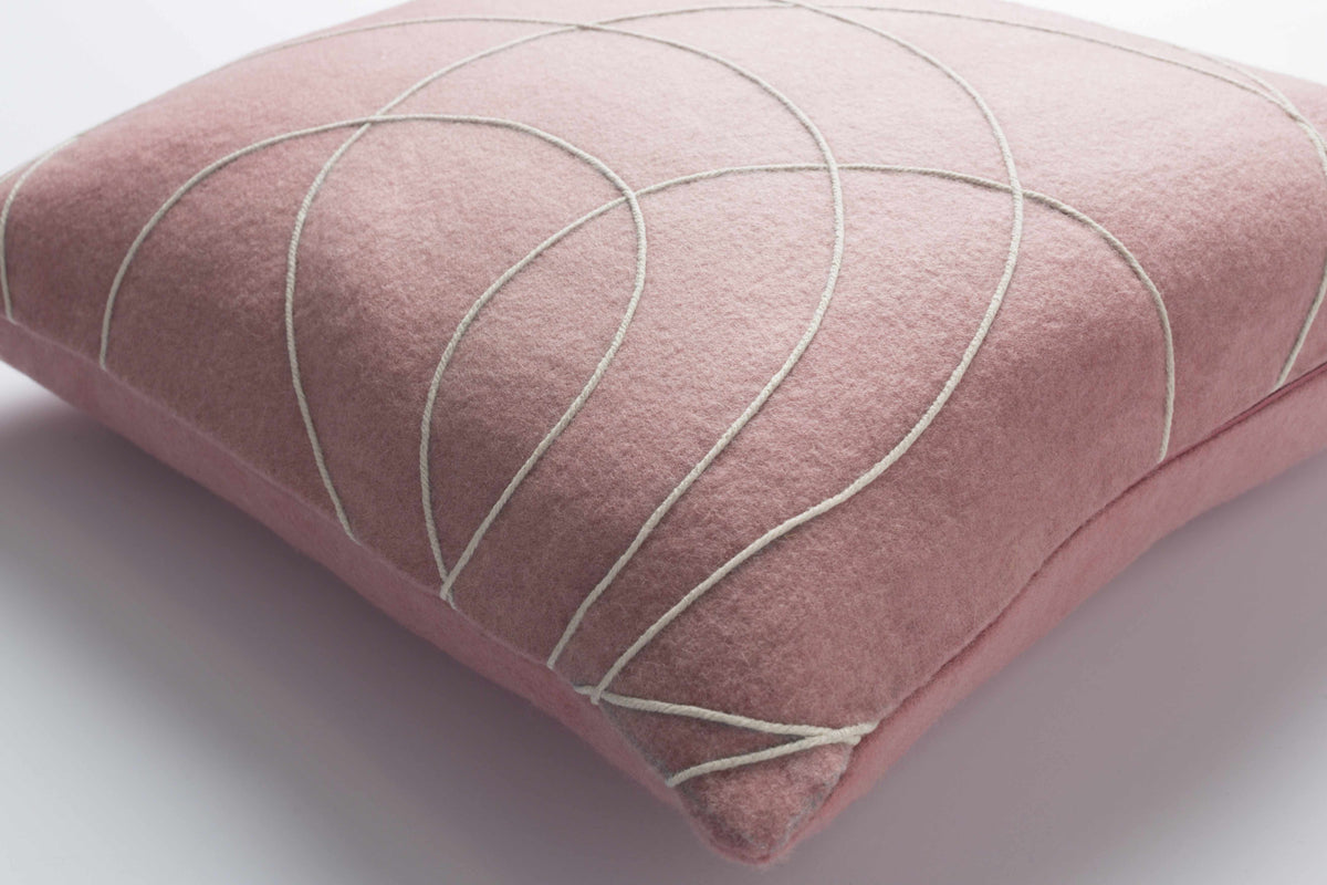 W&F Collection | Glenorchy Blush Pink Swirl Accent Pillow