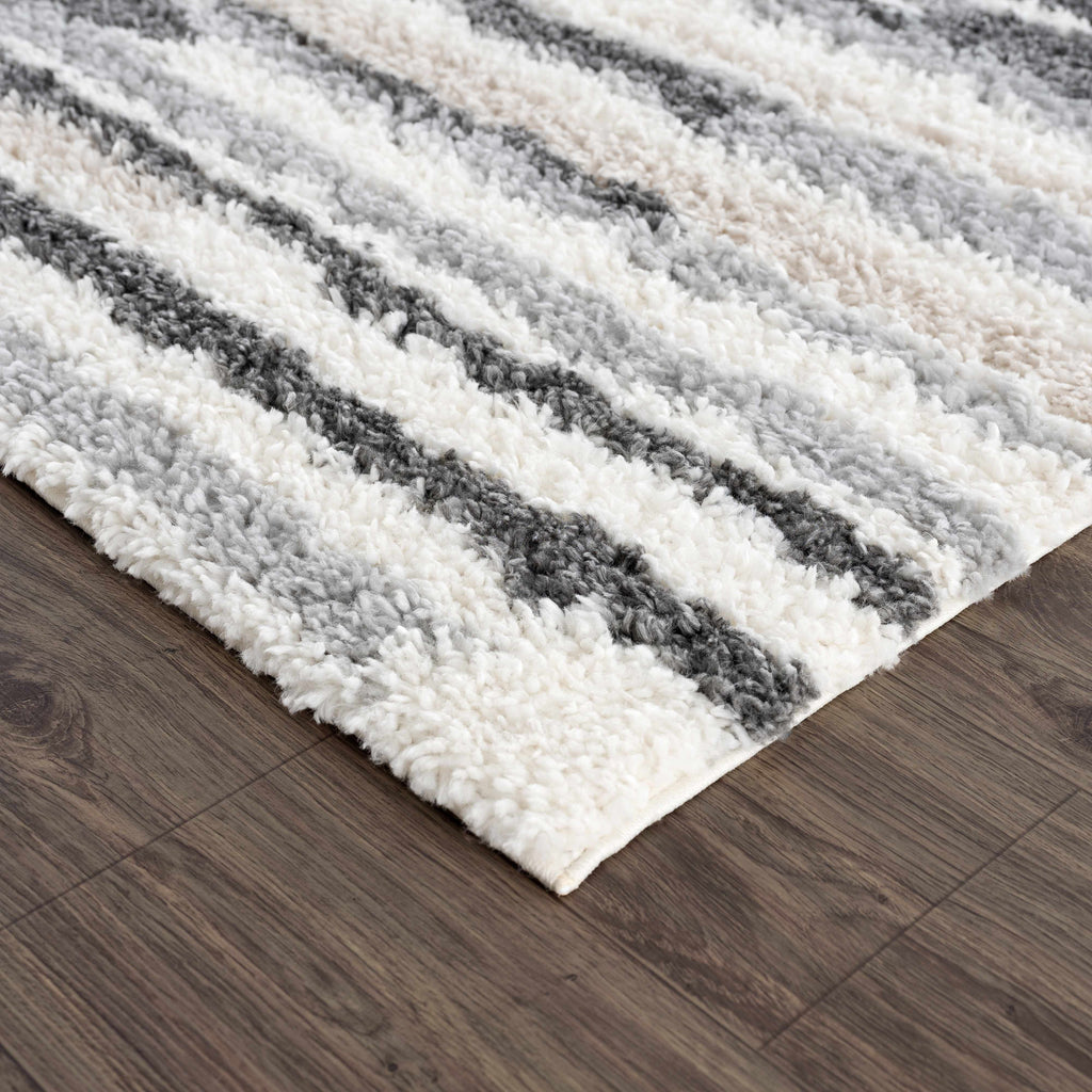 W&F Collection | Zoya Irregular Striped Area Rug