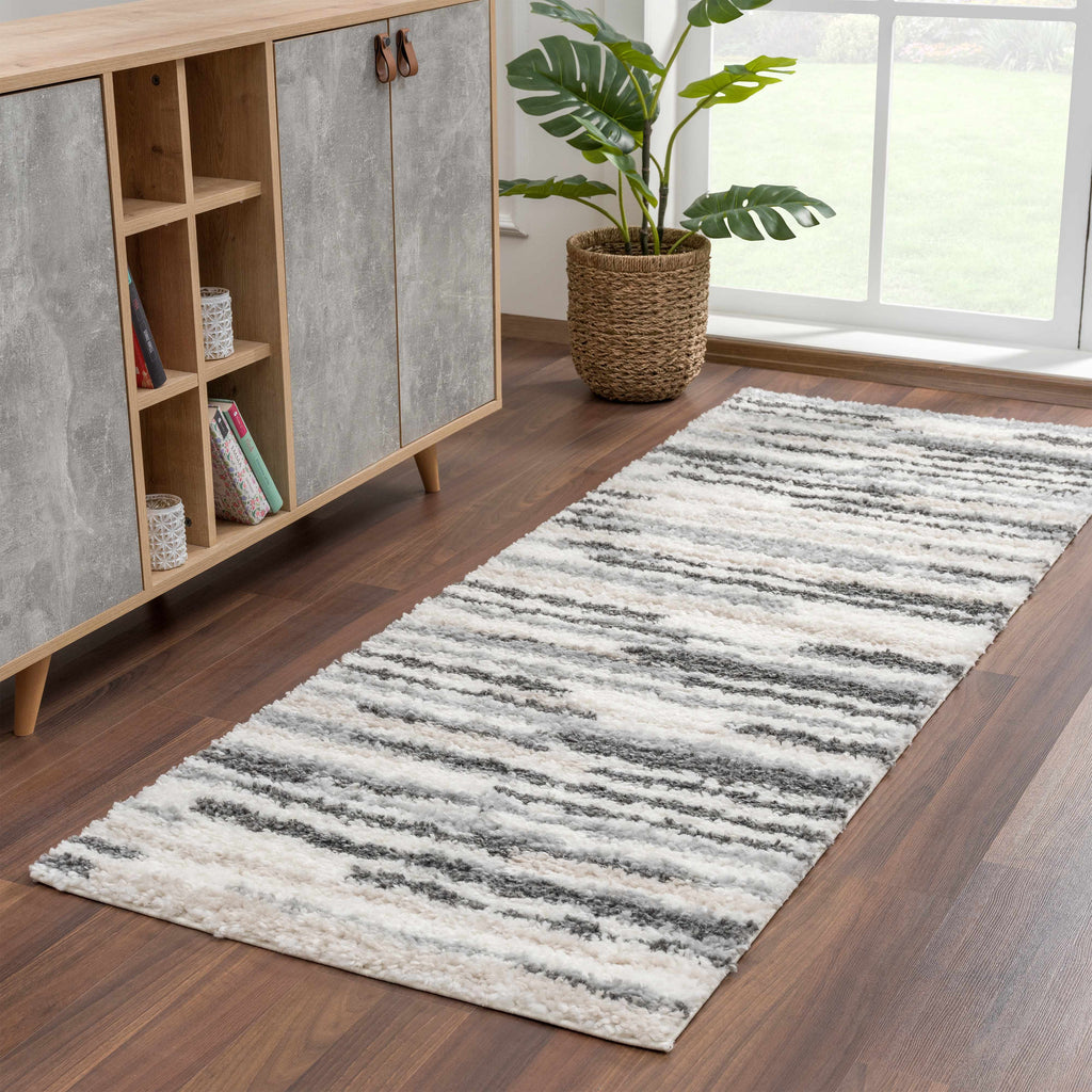 W&F Collection | Zoya Irregular Striped Area Rug