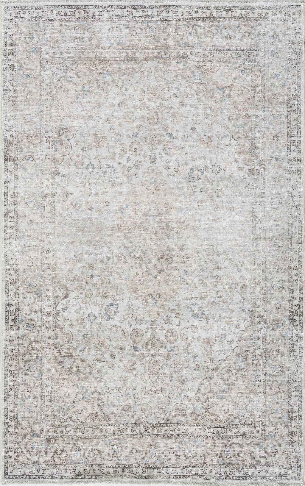 W&F Collection | Cream Holi-2301 Washable Area Rug
