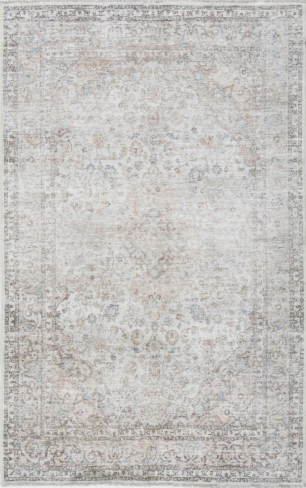 W&F Collection | Cream Holi-2301 Washable Area Rug