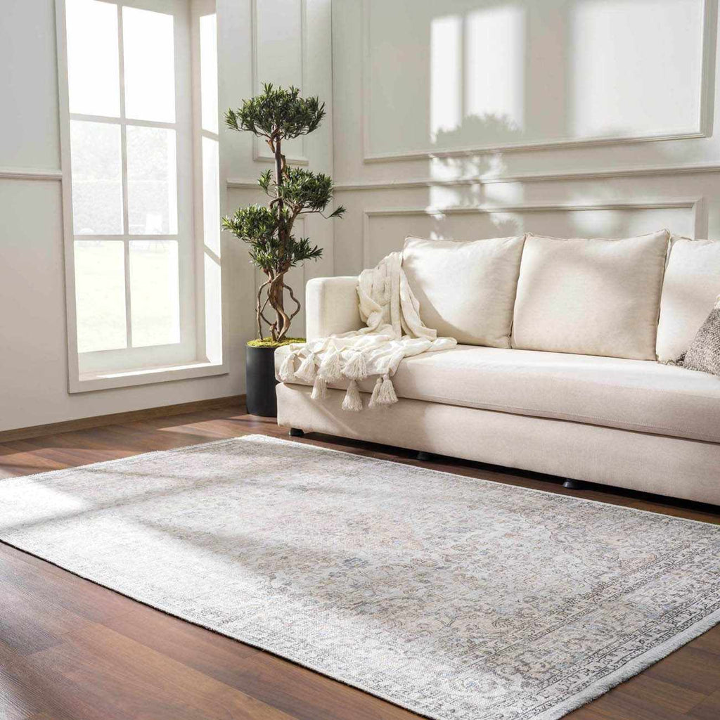 W&F Collection | Cream Holi-2301 Washable Area Rug