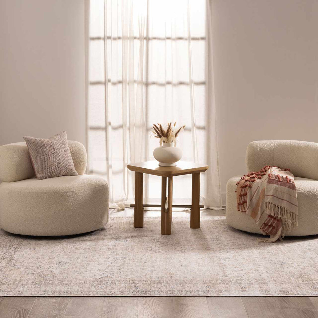 W&F Collection | Cream Holi-2301 Washable Area Rug
