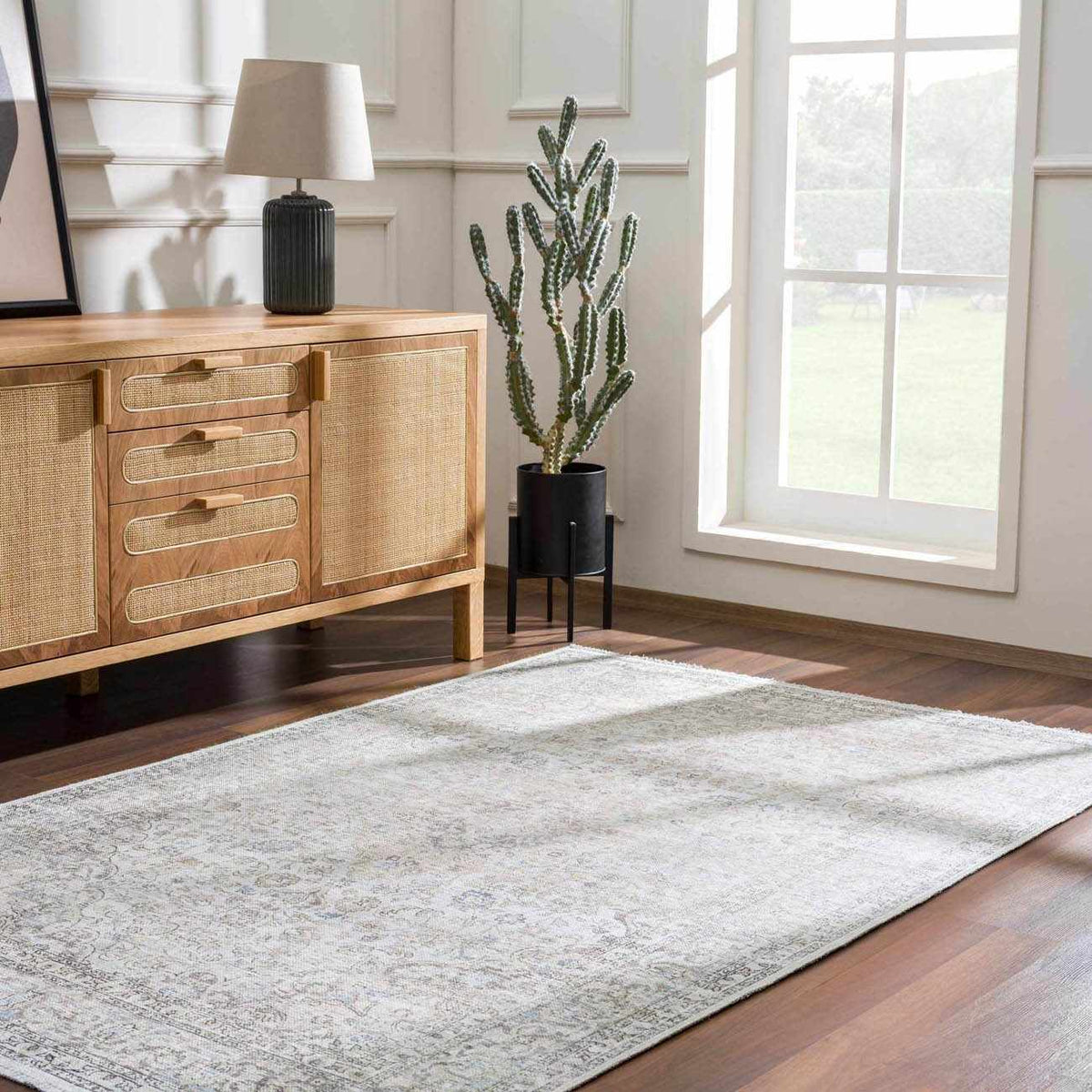 W&F Collection | Cream Holi-2301 Washable Area Rug