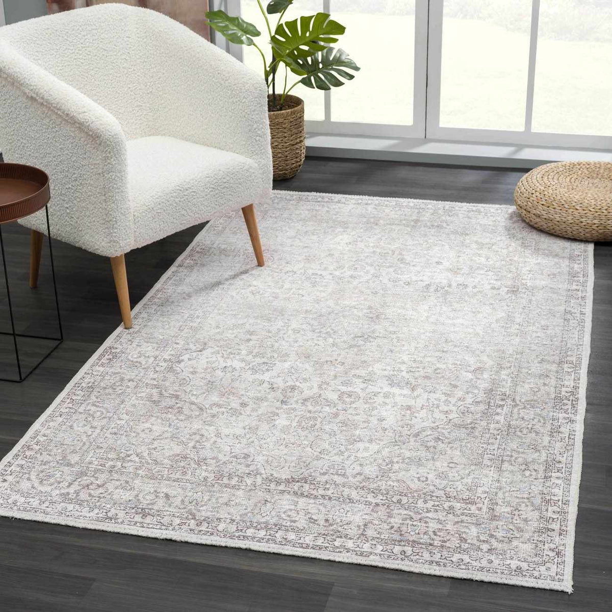 W&F Collection | Cream Holi-2301 Washable Area Rug