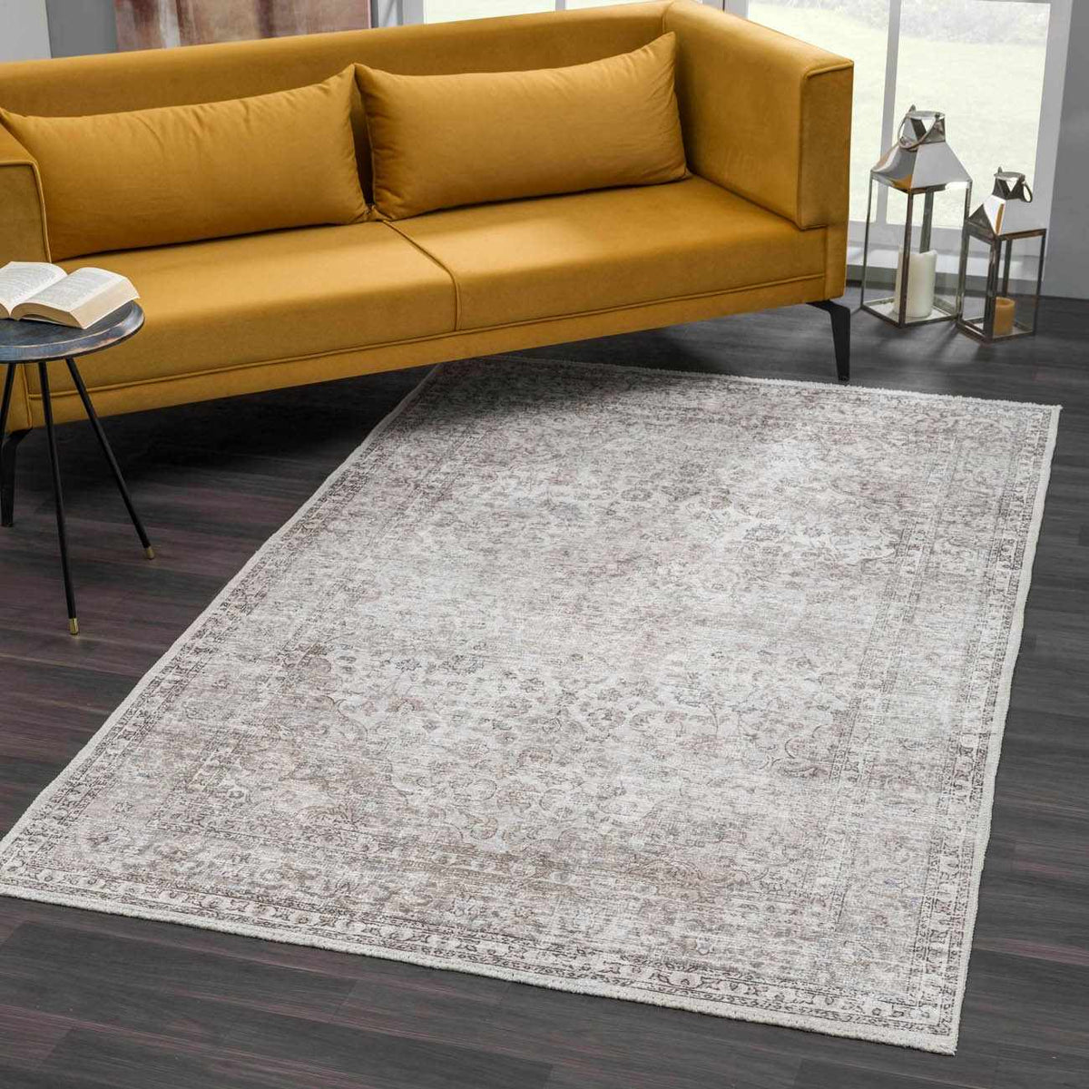 W&F Collection | Cream Holi-2301 Washable Area Rug