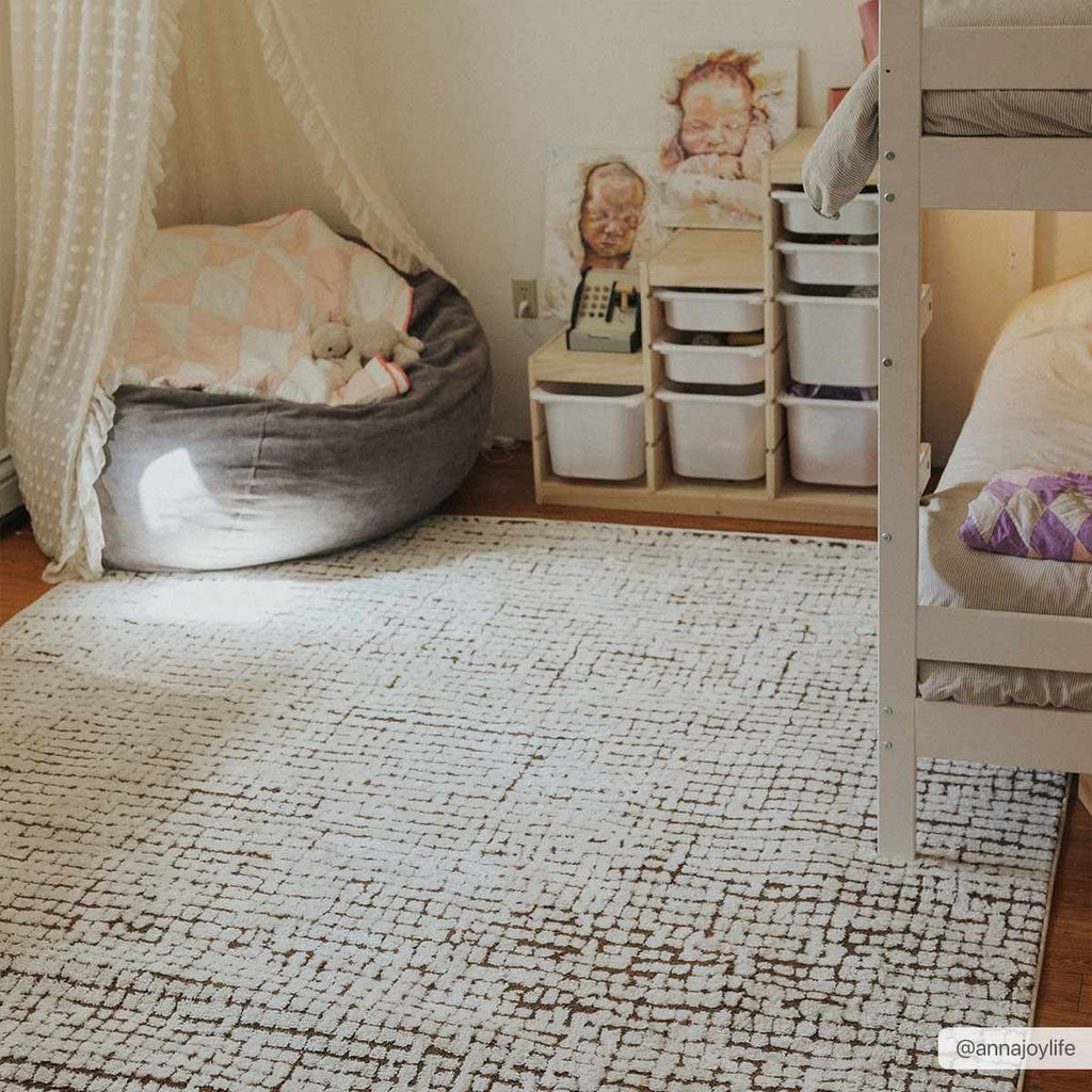 W&F Collection | Keita Cream & Brown Area Rug