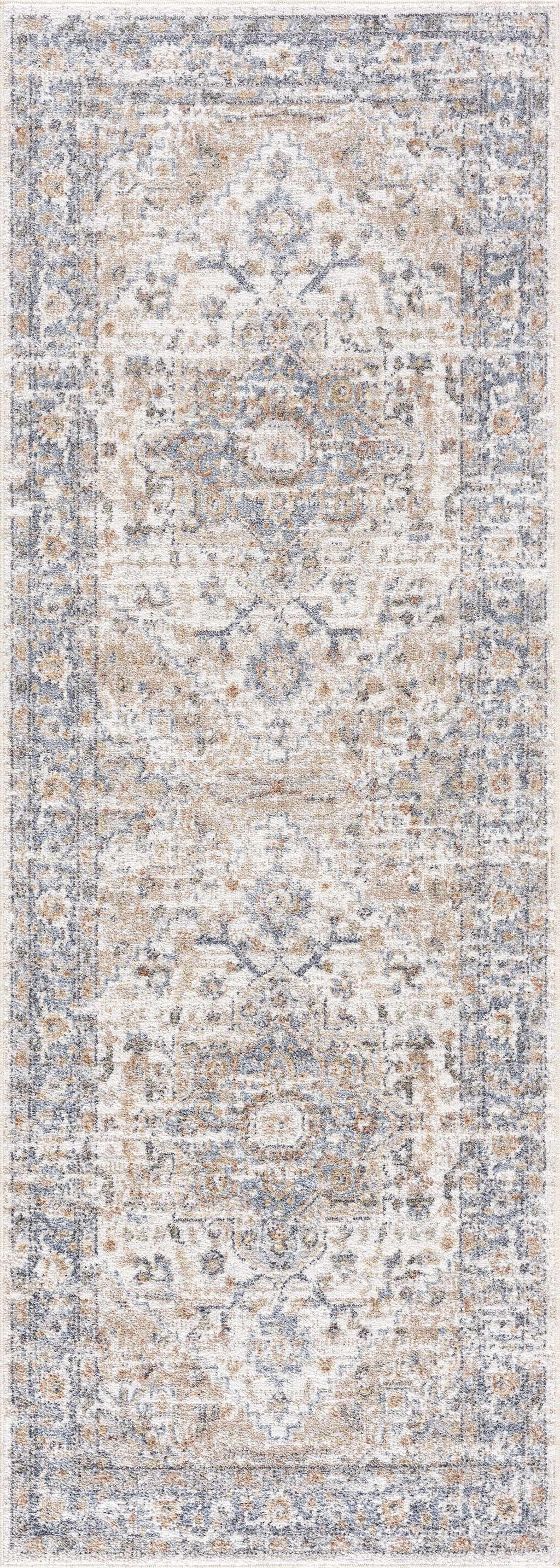 W&F Collection | Ezri Cream Washable Area Rug