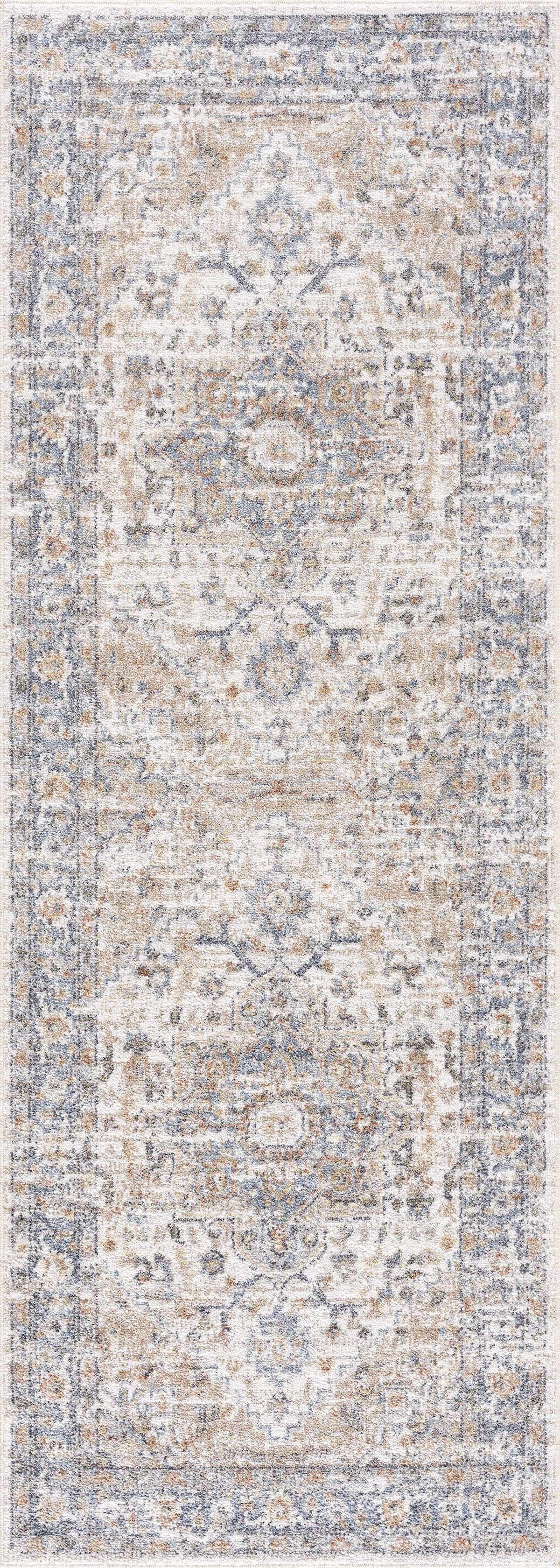 W&F Collection | Ezri Cream Washable Area Rug