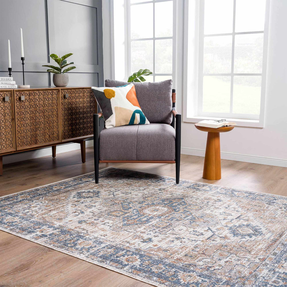 W&F Collection | Ezri Cream Washable Area Rug