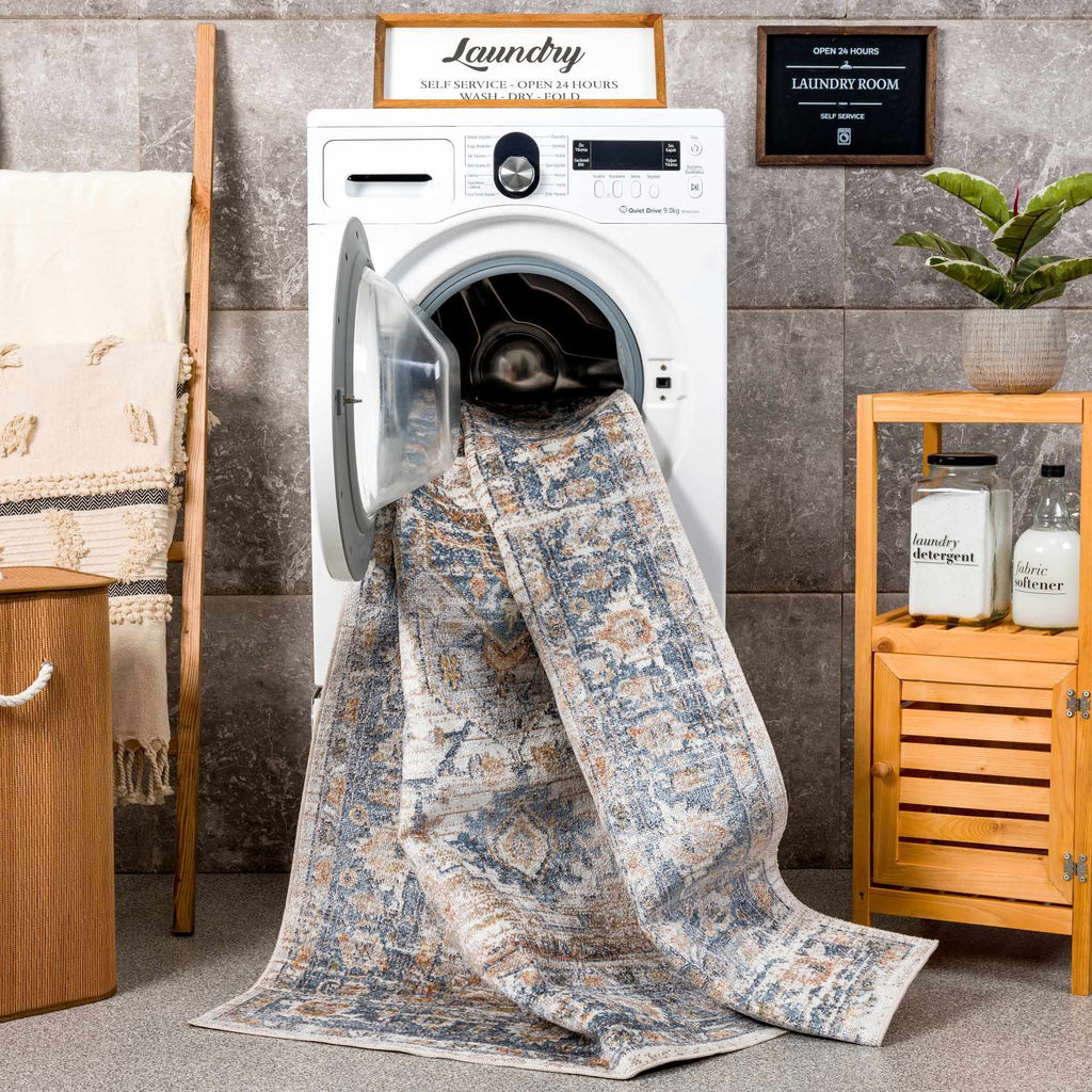 W&F Collection | Ezri Cream Washable Area Rug