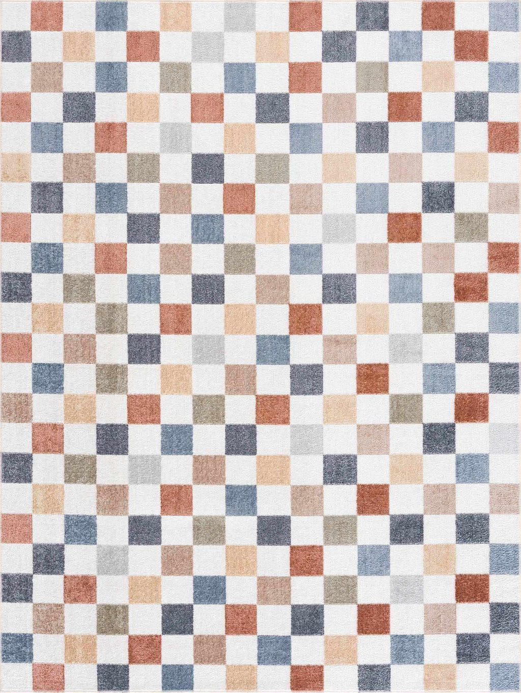 W&F Collection | Alie Colorful Checkered Washable Rug