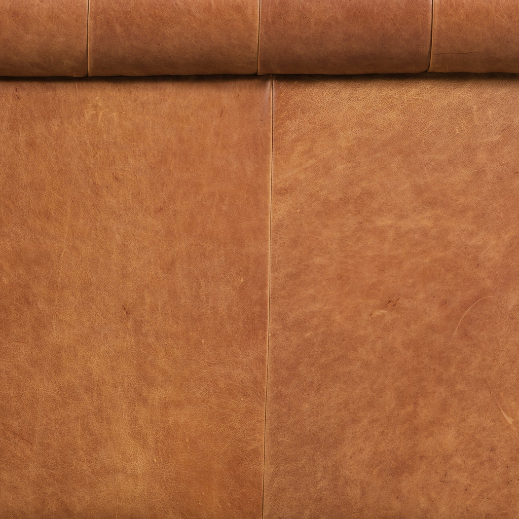 W&F Collection | Lyon 87.4" Leather Sofa (Cognac Tan)