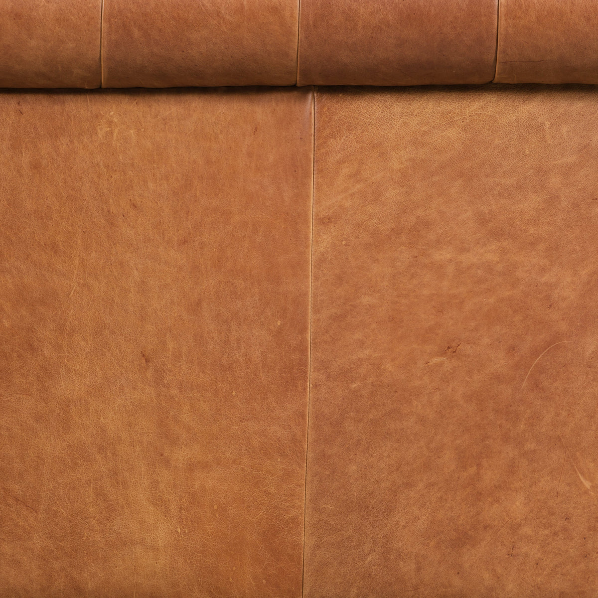 W&F Collection | Lyon 87.4" Leather Sofa (Cognac Tan)
