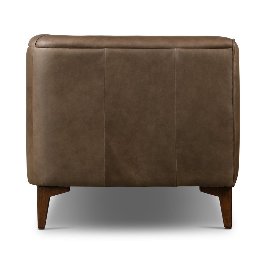 W&F Collection | Essex 89" Leather Sofa (Cocoa Brown)
