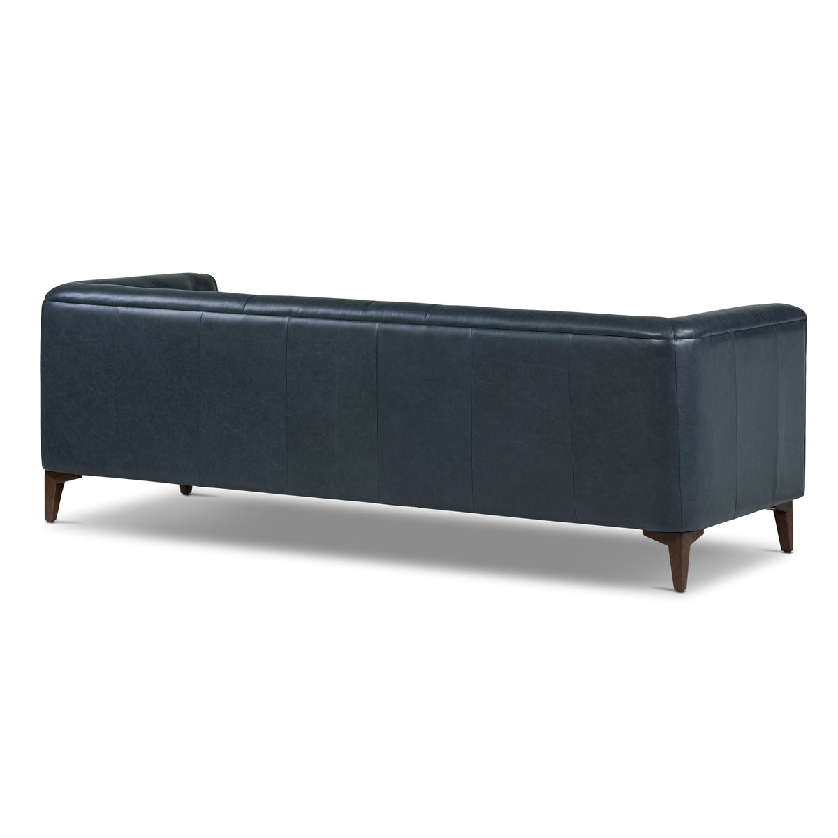 W&F Collection | Essex 89" Leather Sofa (Deepsky Blue)