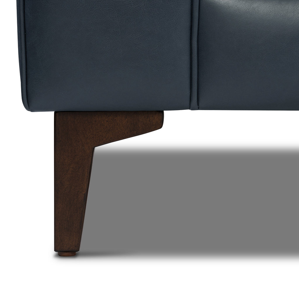 W&F Collection | Essex 89" Leather Sofa (Deepsky Blue)