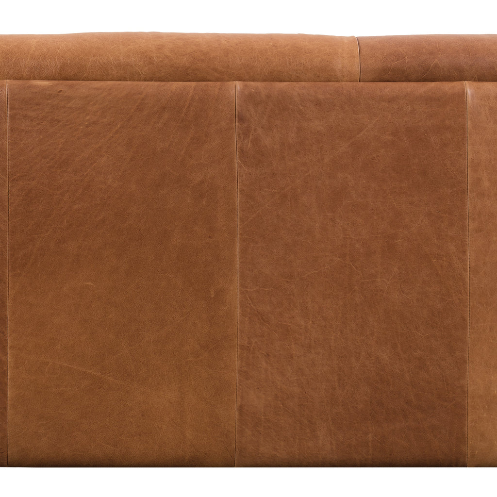 W&F Collection | Essex 89" Leather Sofa (Cognac Tan)