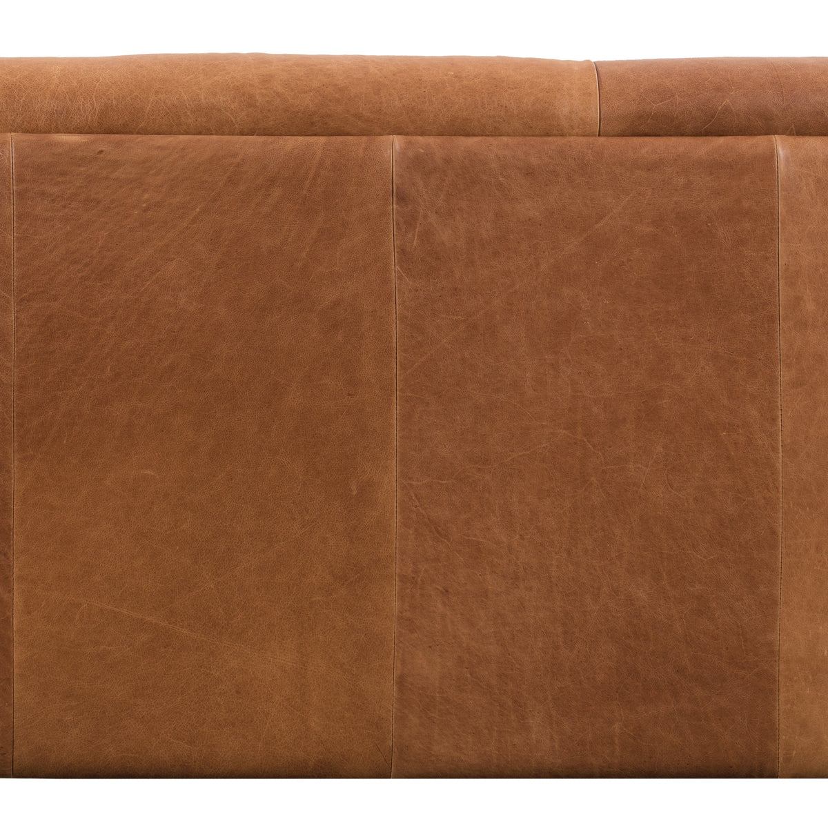 W&F Collection | Essex 89" Leather Sofa (Cognac Tan)