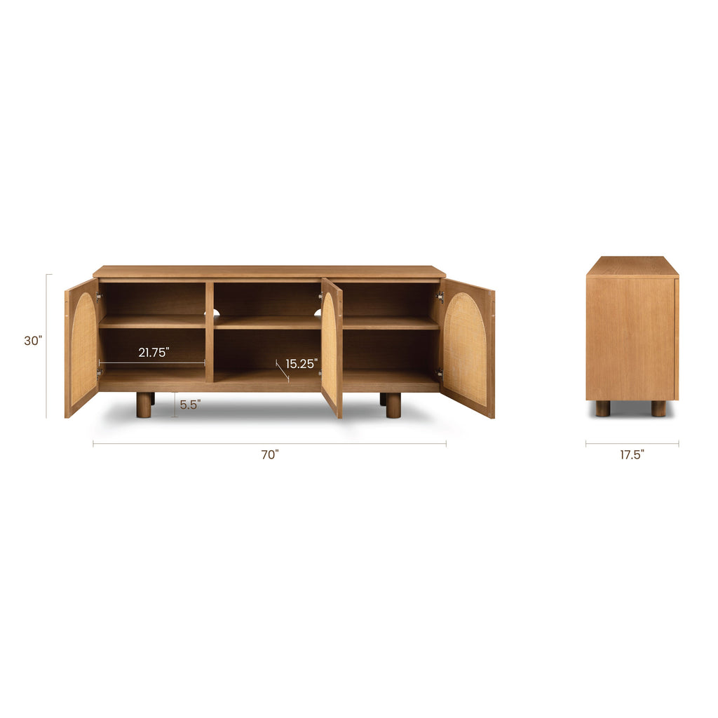 W&F Collection | Archi 70" Sideboard (Timber Brown)