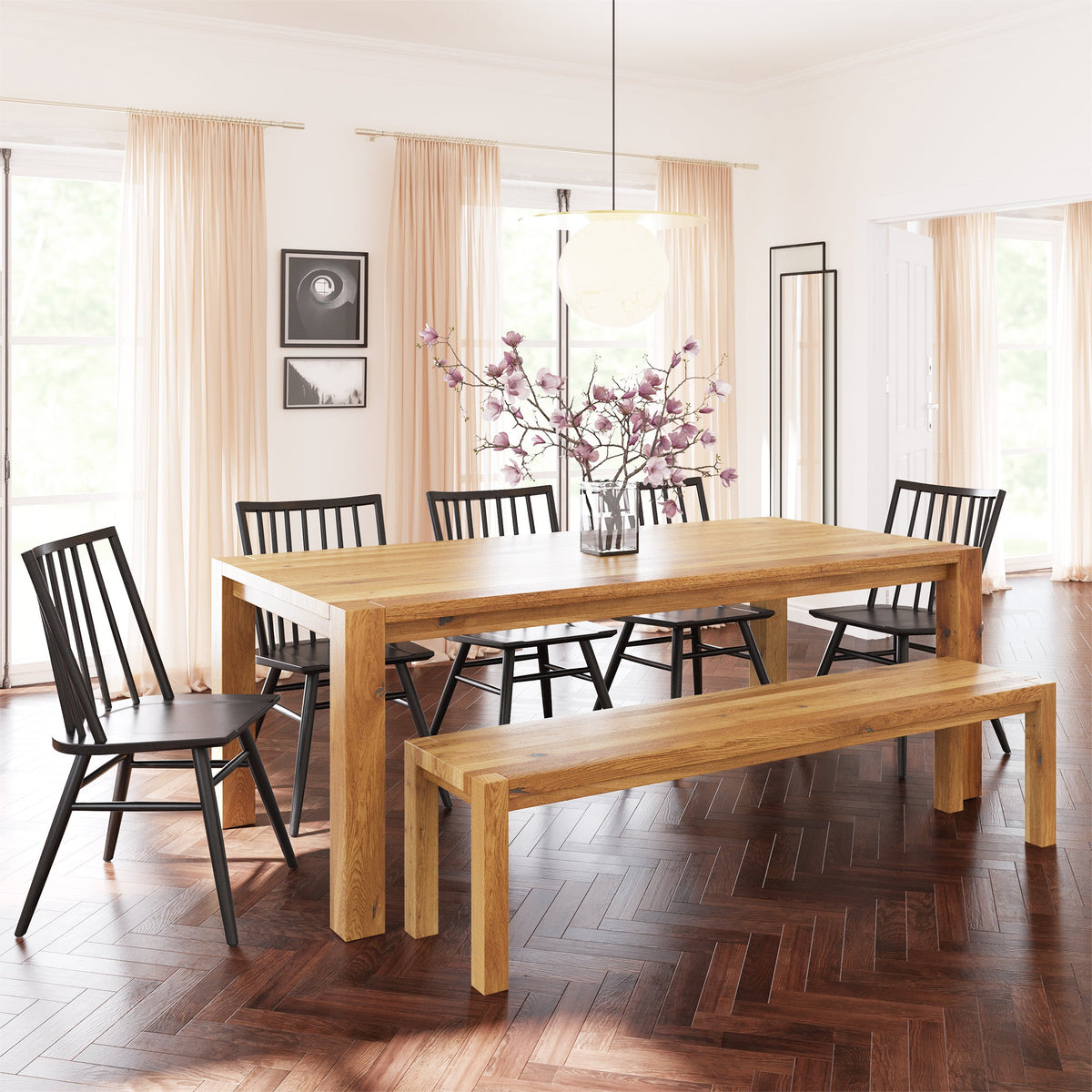 W&F Collection | Festa 71" Bench (Oak)